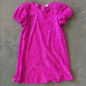 Crewcuts Fuchsia Sequin Kids Dress
